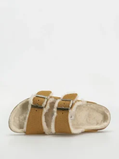 Birkenstock Arizona Fell Suede Leather Fur Narrow Wmn Flip Flops