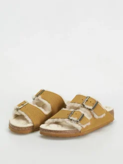 Birkenstock Arizona Fell Suede Leather Fur Narrow Wmn Flip Flops