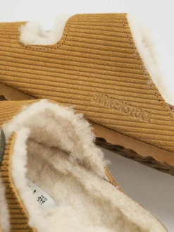 Birkenstock Arizona Fell Suede Leather Fur Narrow Wmn Flip Flops