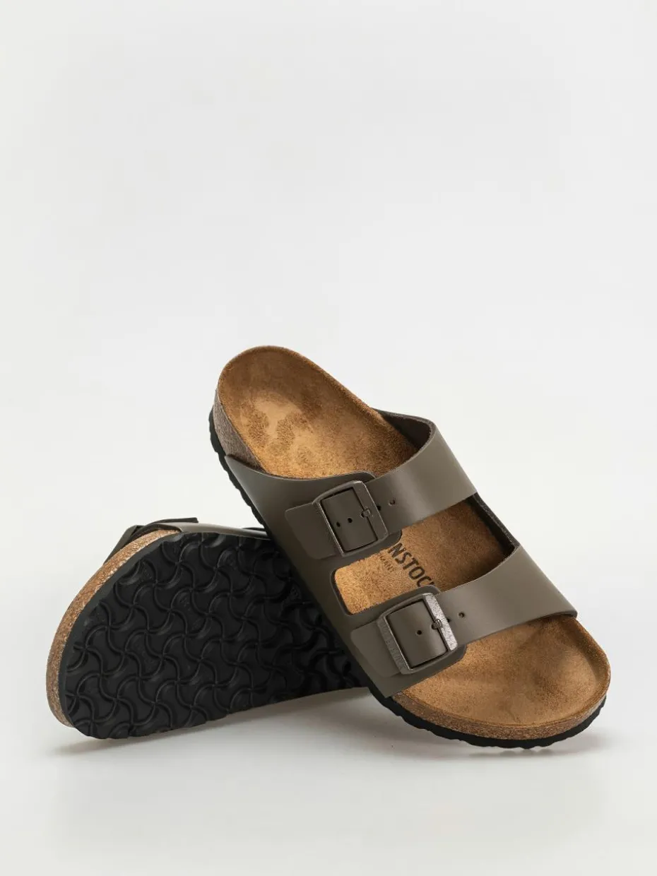 Birkenstock Arizona Natural Leather Regular Flip Flops