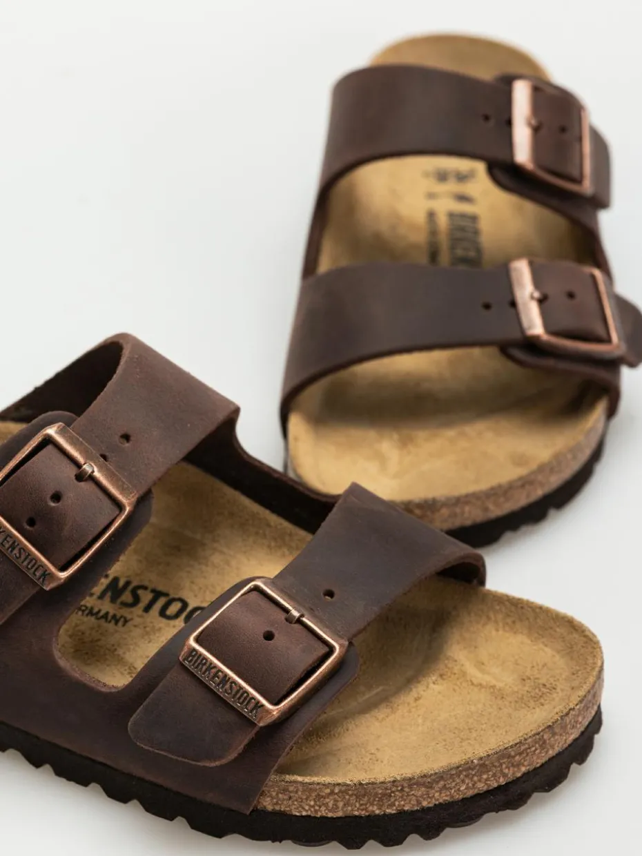 Birkenstock Arizona Oiled Leather Narrow Wmn Flip Flops