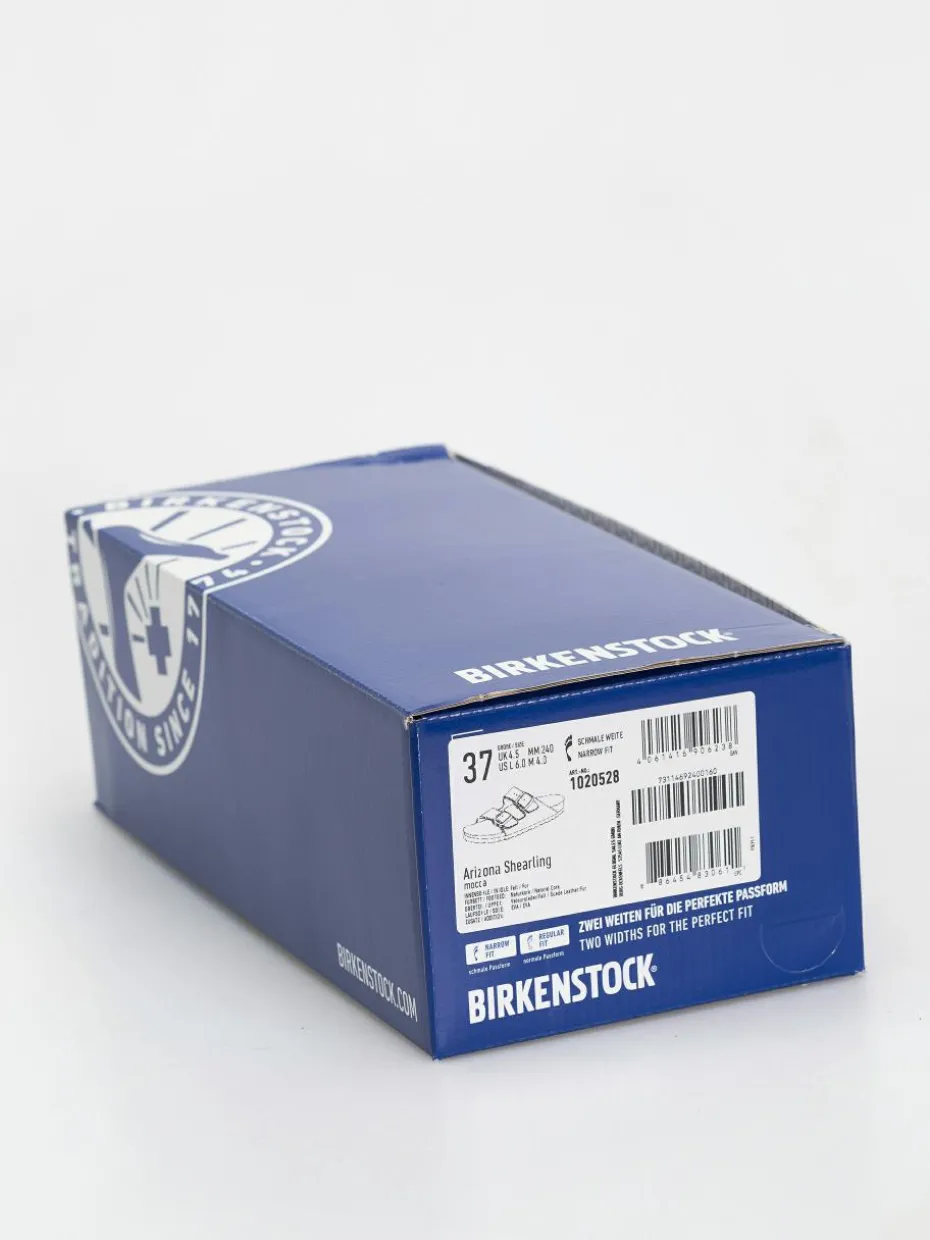 Birkenstock Arizona Shearling Suede Leather Fur Narrow Wmn Flip Flops