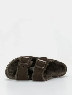 Birkenstock Arizona Shearling Suede Leather Fur Narrow Wmn Flip Flops