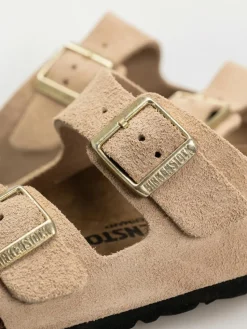 Birkenstock Arizona Suede Leather Narrow Wmn Flip Flops