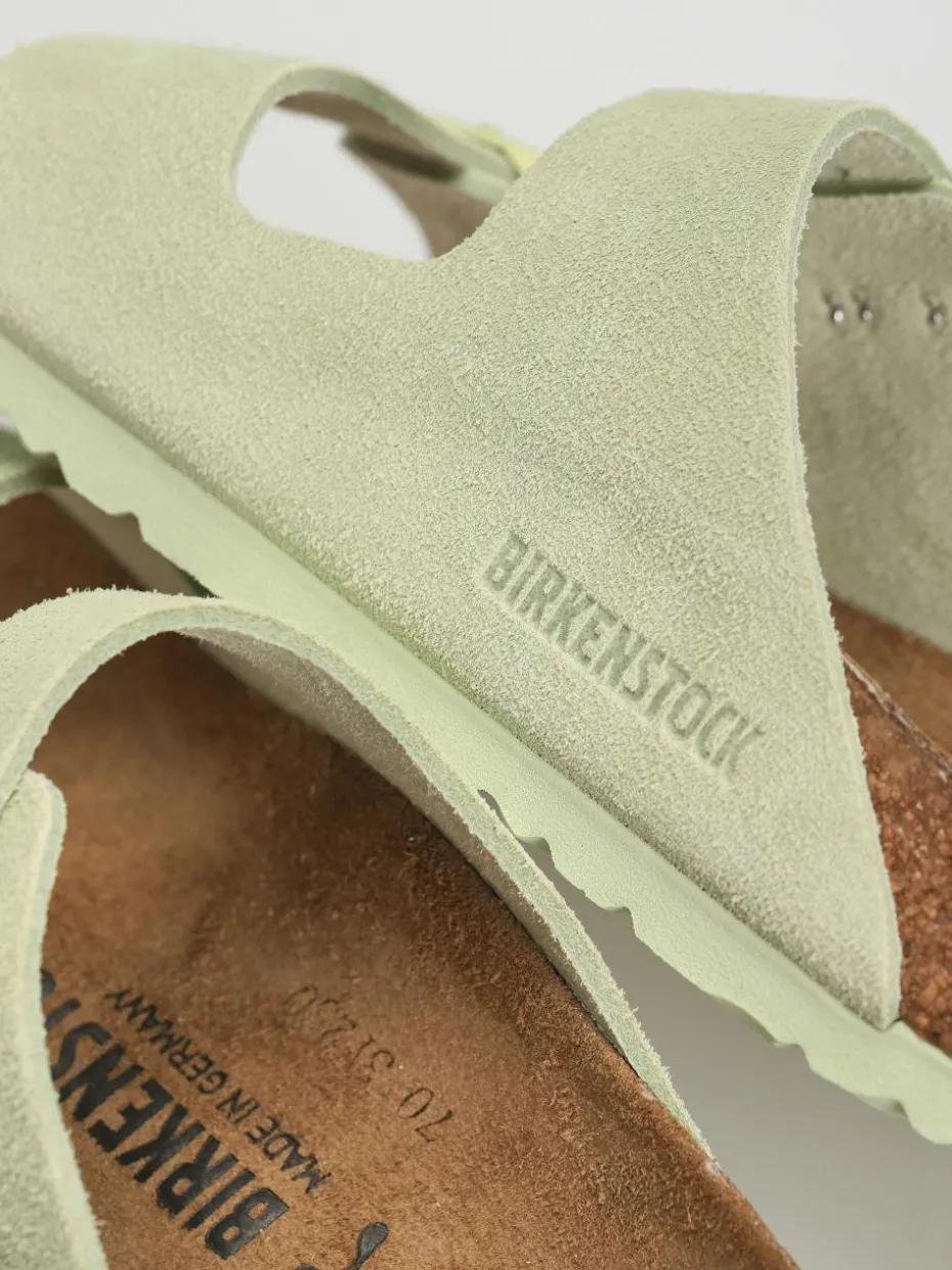 Birkenstock Arizona Suede Leather Narrow Wmn Flip Flops