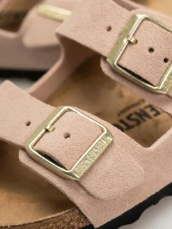 Birkenstock Arizona Suede Leather Narrow Wmn Flip Flops