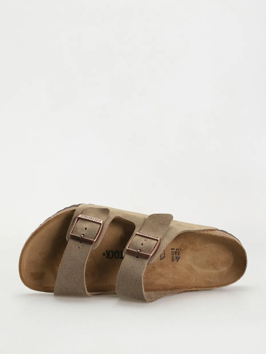 Birkenstock Arizona Suede Leather Regular Flip Flops