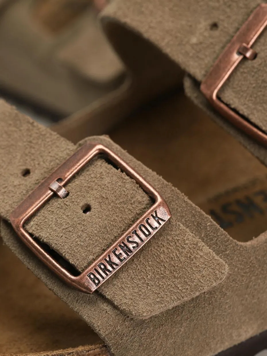 Birkenstock Arizona Suede Leather Regular Flip Flops