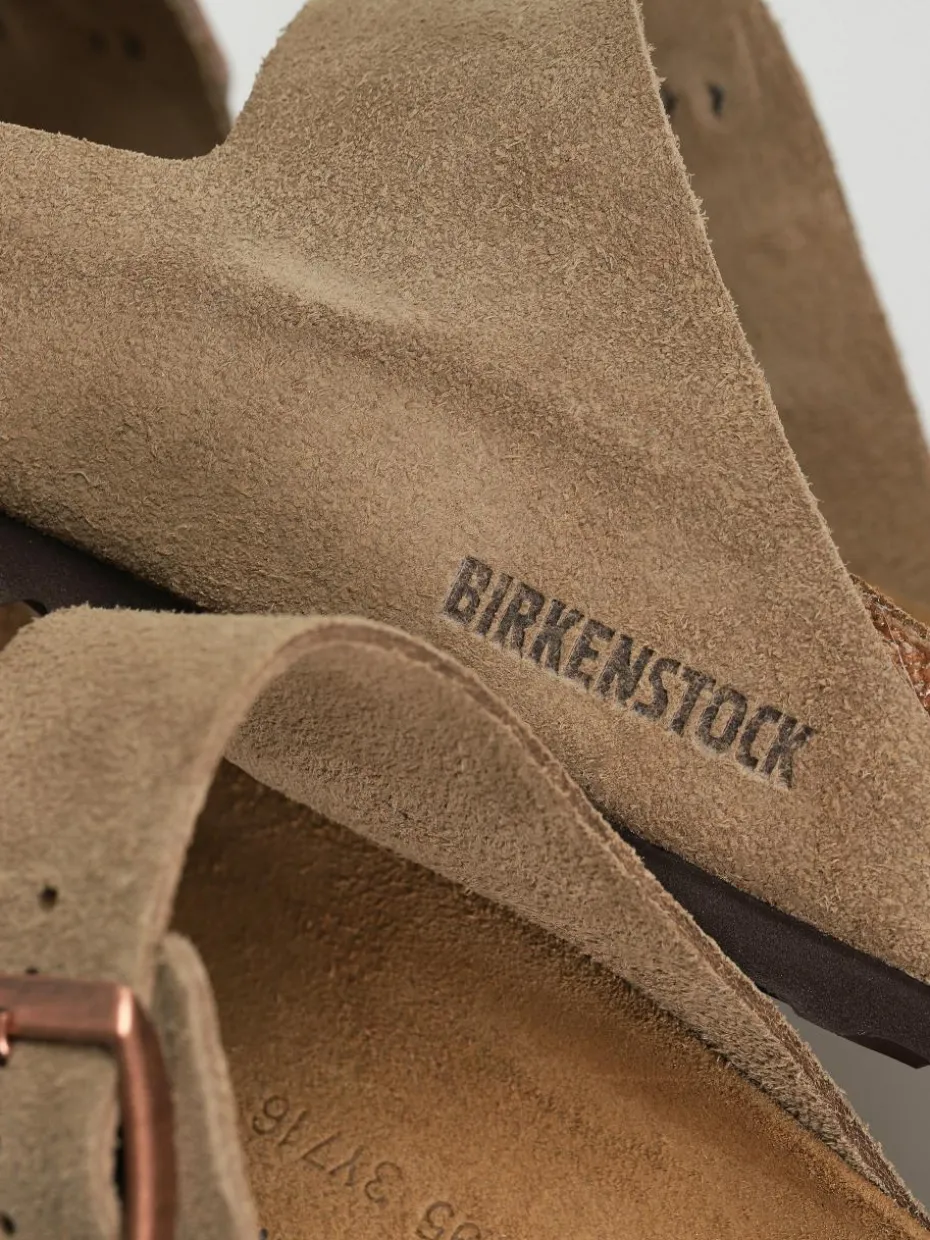 Birkenstock Arizona Suede Leather Regular Flip Flops