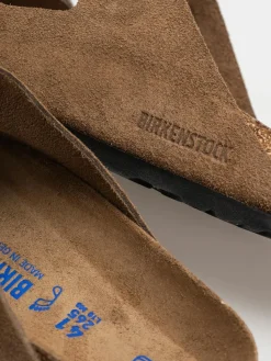 Birkenstock Arizona Suede Leather Regular Flip Flops