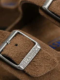 Birkenstock Arizona Suede Leather Narrow Wmn Flip Flops