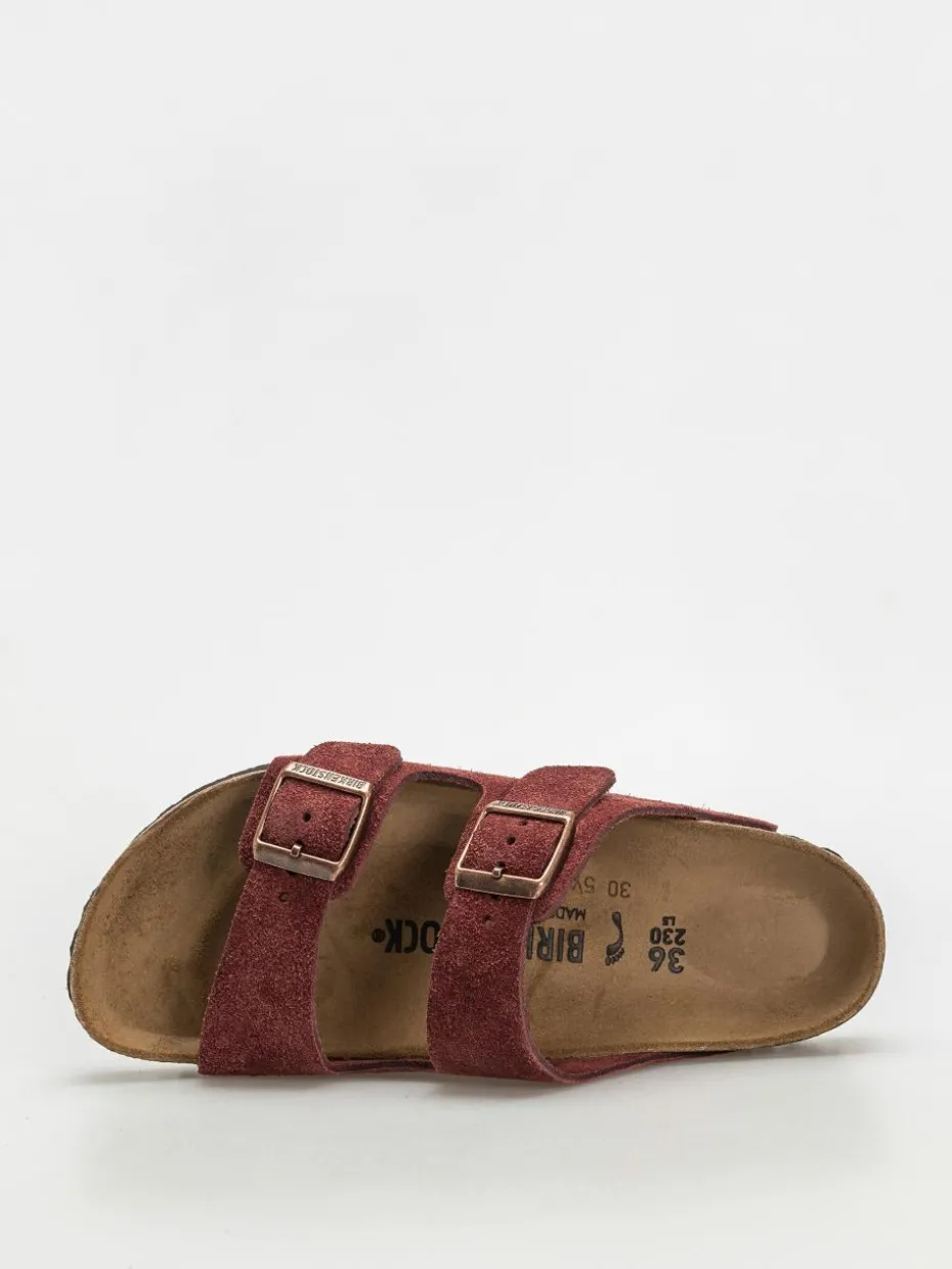 Birkenstock Arizona Suede Leather Narrow Wmn Flip Flops