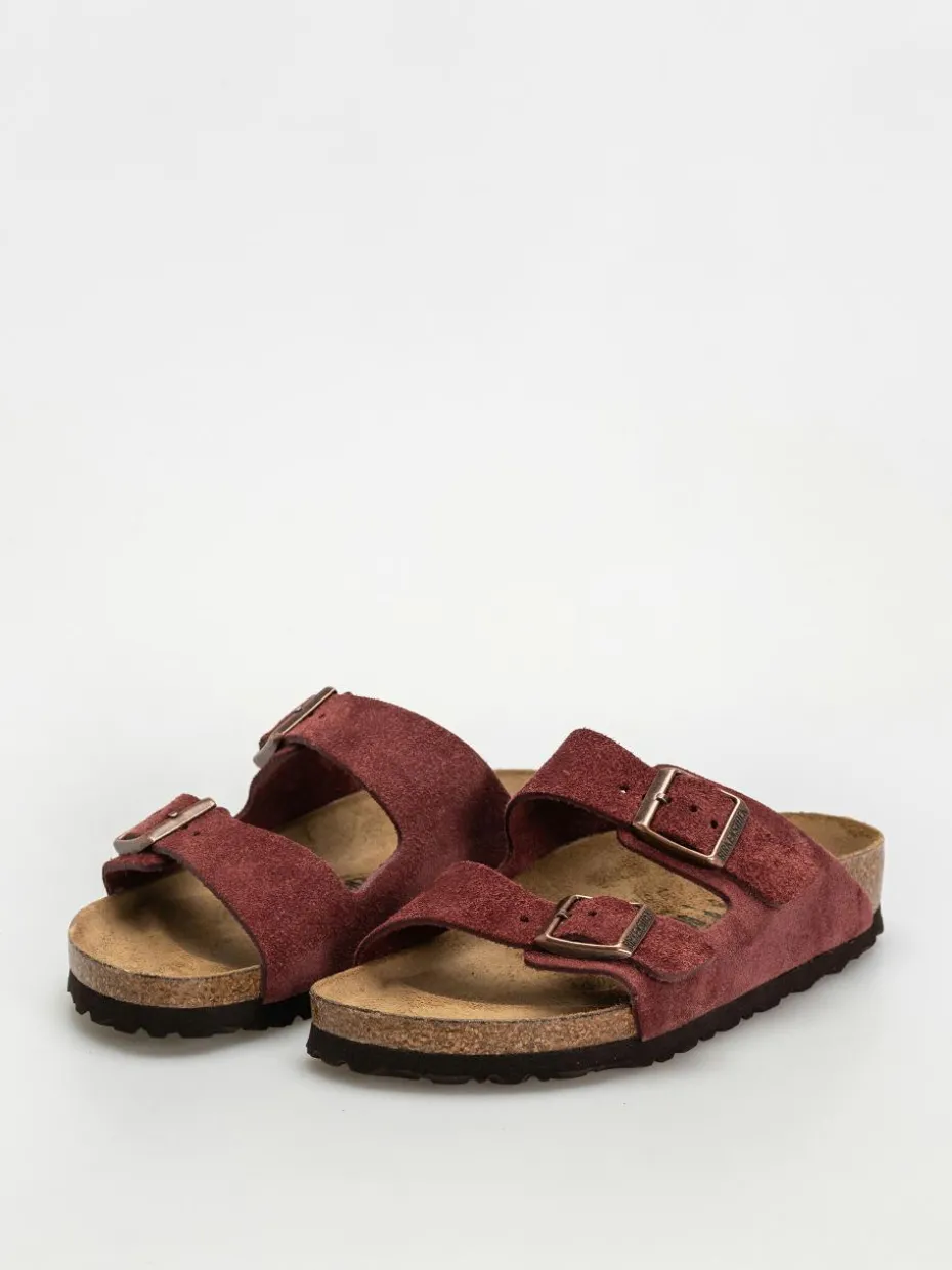 Birkenstock Arizona Suede Leather Narrow Wmn Flip Flops
