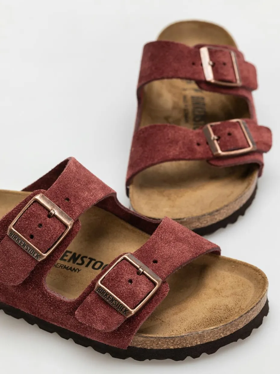 Birkenstock Arizona Suede Leather Narrow Wmn Flip Flops