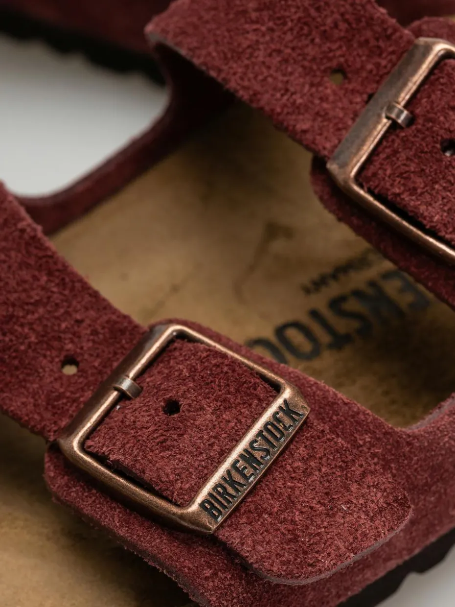 Birkenstock Arizona Suede Leather Narrow Wmn Flip Flops