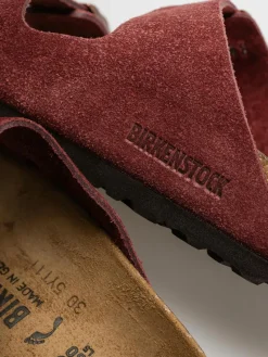 Birkenstock Arizona Suede Leather Narrow Wmn Flip Flops