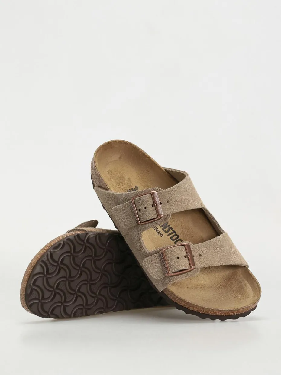 Birkenstock Arizona Suede Leather Narrow Wmn Flip Flops