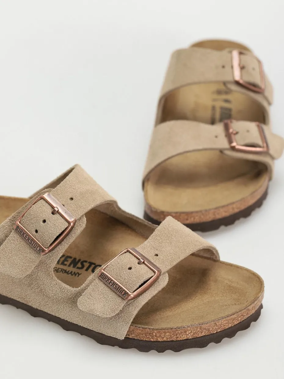 Birkenstock Arizona Suede Leather Narrow Wmn Flip Flops