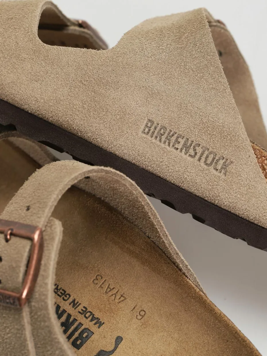 Birkenstock Arizona Suede Leather Narrow Wmn Flip Flops