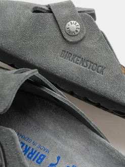 Birkenstock Boston SFB Suede Leather Narrow Wmn Flip Flops