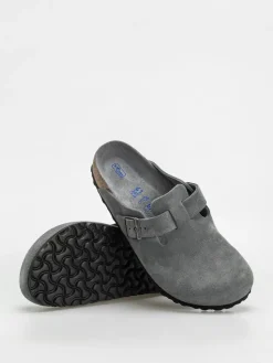 Birkenstock Boston SFB Suede Leather Regular Flip Flops