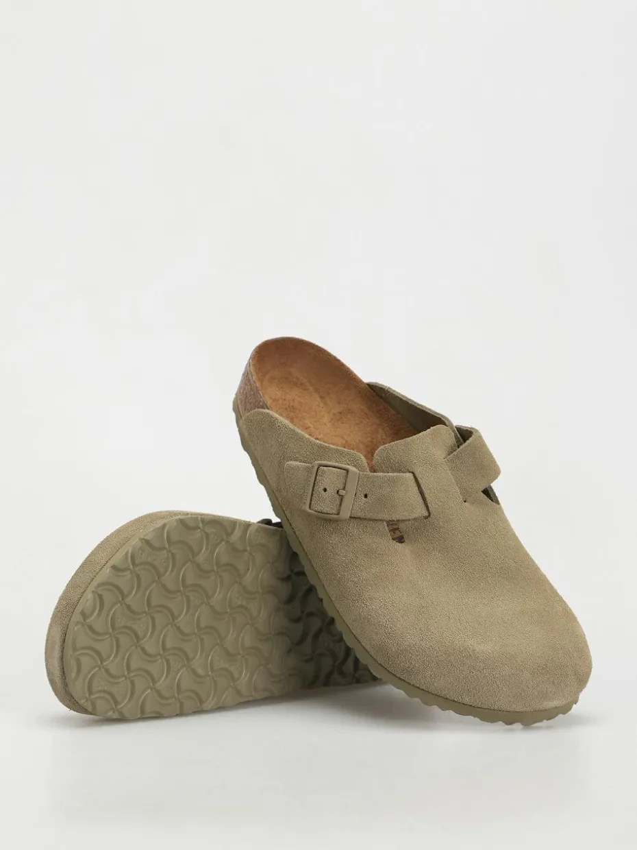 Birkenstock Boston Suede Leather Regular Flip Flops