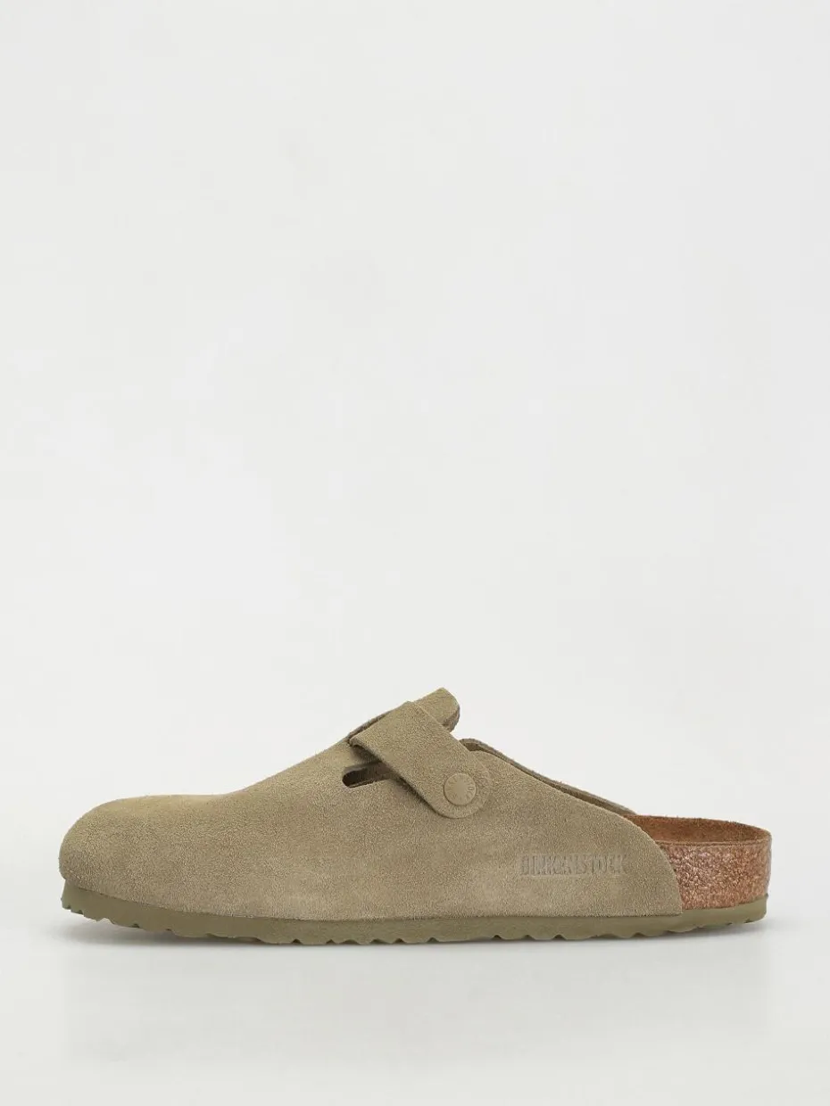 Birkenstock Boston Suede Leather Regular Flip Flops