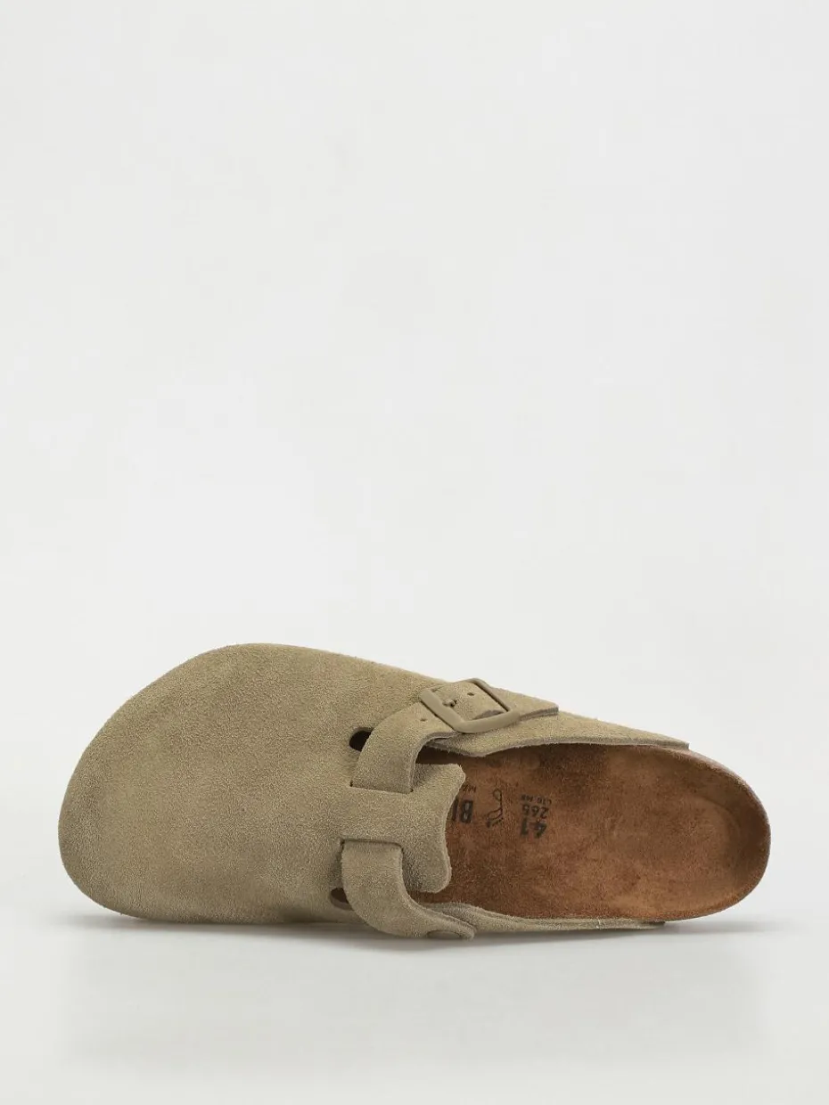 Birkenstock Boston Suede Leather Regular Flip Flops