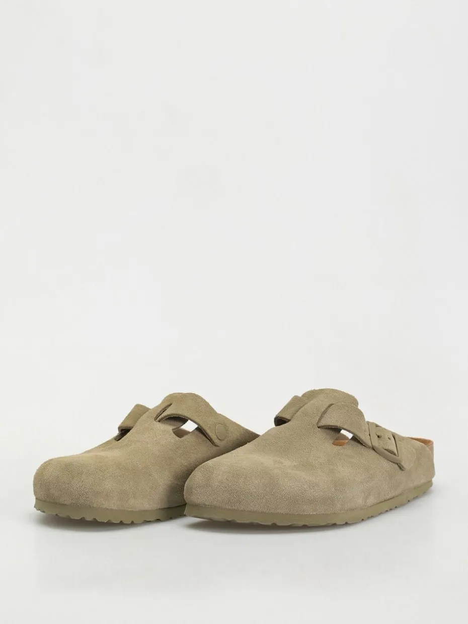 Birkenstock Boston Suede Leather Regular Flip Flops