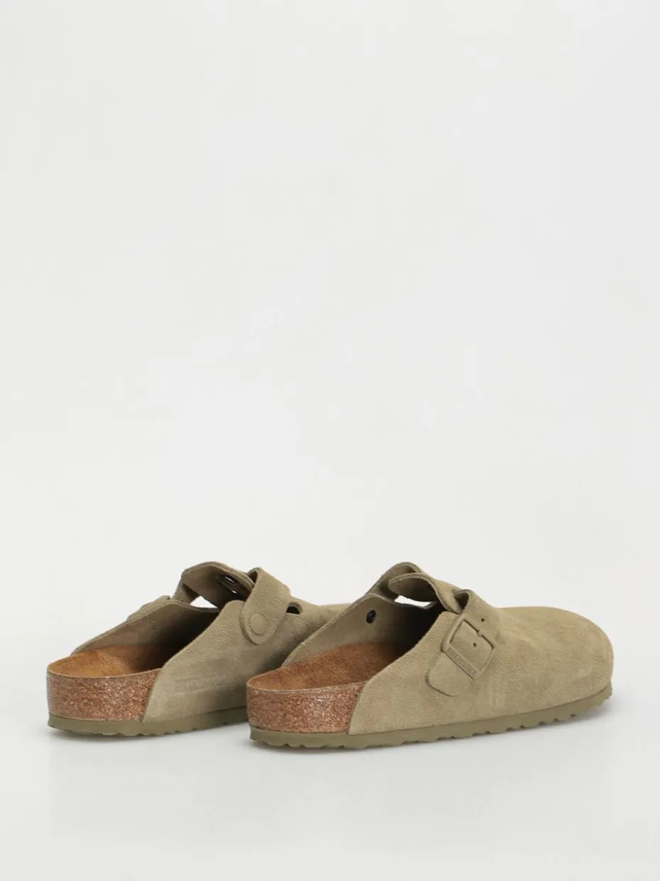 Birkenstock Boston Suede Leather Regular Flip Flops