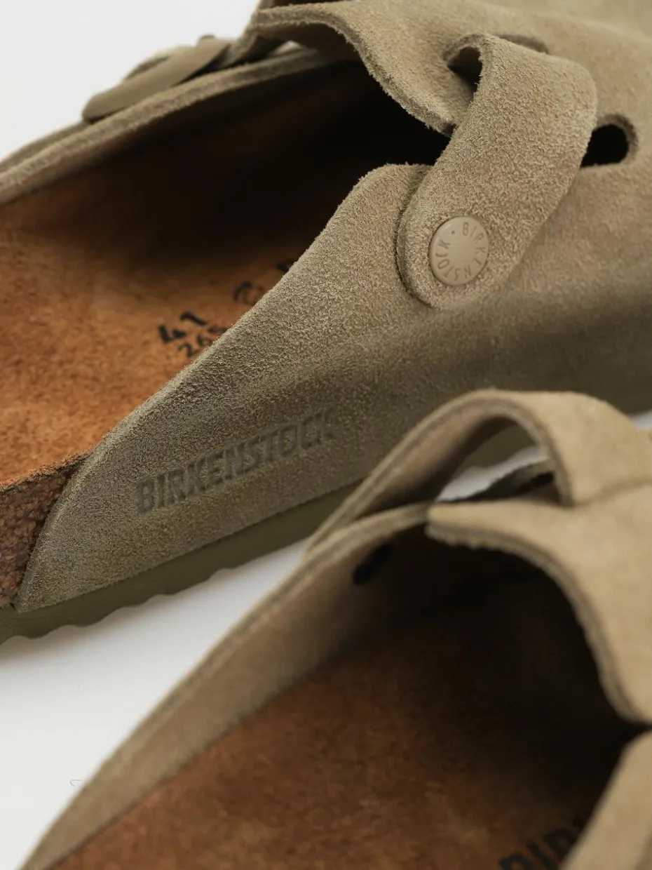 Birkenstock Boston Suede Leather Regular Flip Flops