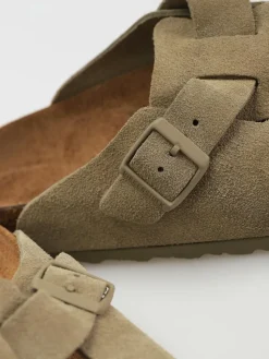 Birkenstock Boston Suede Leather Regular Flip Flops