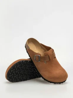 Birkenstock Boston Suede Oiled Leather Regular Flip Flops