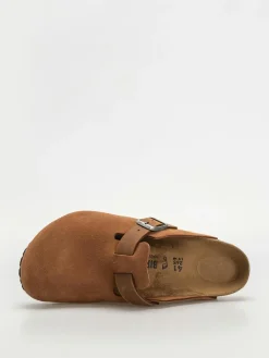 Birkenstock Boston Suede Oiled Leather Regular Flip Flops