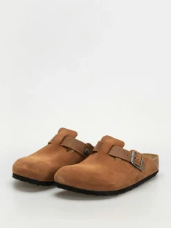 Birkenstock Boston Suede Oiled Leather Regular Flip Flops