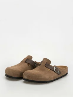 Birkenstock Boston Suede & Oiled Leather Regular Flip Flops