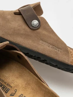 Birkenstock Boston Suede & Oiled Leather Regular Flip Flops