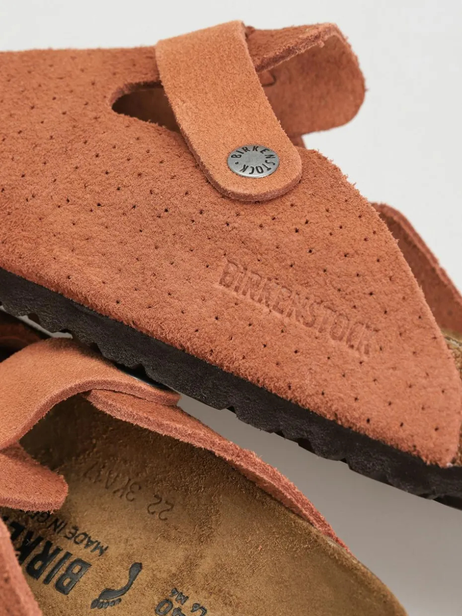 Birkenstock Boston Suede Embossed Narrow Wmn Flip Flops