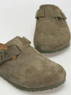 Birkenstock Boston Suede Regular Pantoletten