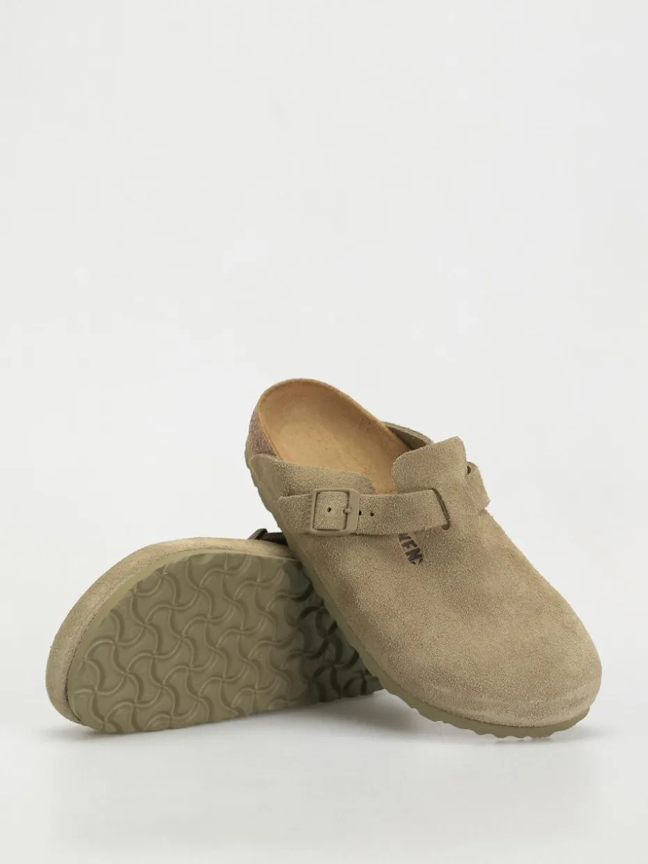 Birkenstock Boston Suede Leather Narrow Wmn Flip Flops