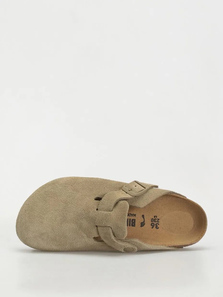 Birkenstock Boston Suede Leather Narrow Wmn Flip Flops