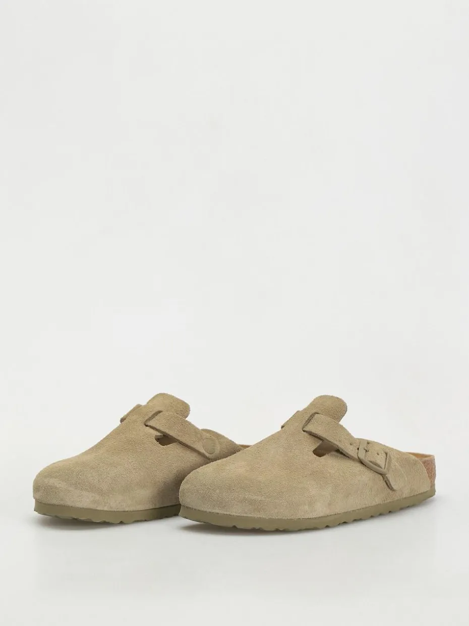 Birkenstock Boston Suede Leather Narrow Wmn Flip Flops