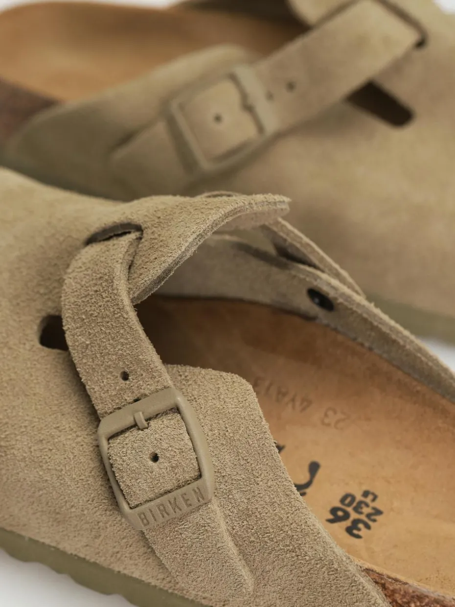 Birkenstock Boston Suede Leather Narrow Wmn Flip Flops