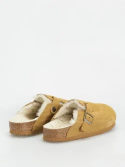 Birkenstock Boston VL Fell Suede Leather Fur Narrow Wmn Flip Flops