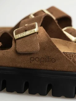 Birkenstock Flip Flops Arizona Chunky Suede Narrow Wmn