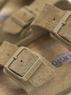 Birkenstock Flip Flops Arizona Suede Leather Regular