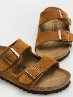 Birkenstock Flip Flops Arizona Suede Leather Narrow Wmn