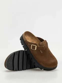 Birkenstock Flip Flops Boston Chunky Suede Narrow Wmn