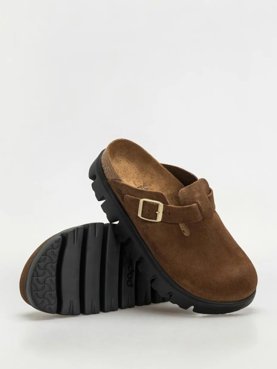 Birkenstock Flip Flops Boston Chunky Suede Narrow Wmn