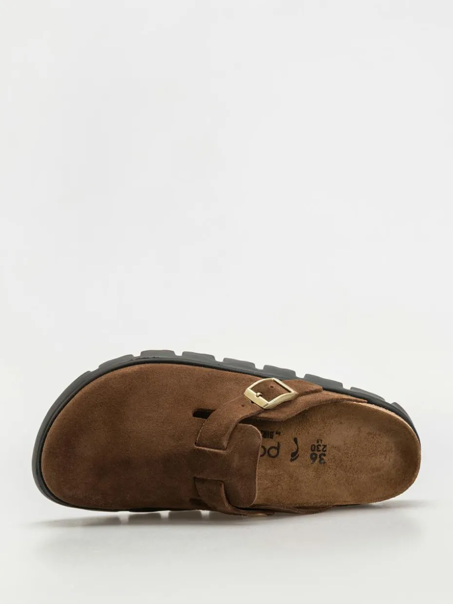 Birkenstock Flip Flops Boston Chunky Suede Narrow Wmn